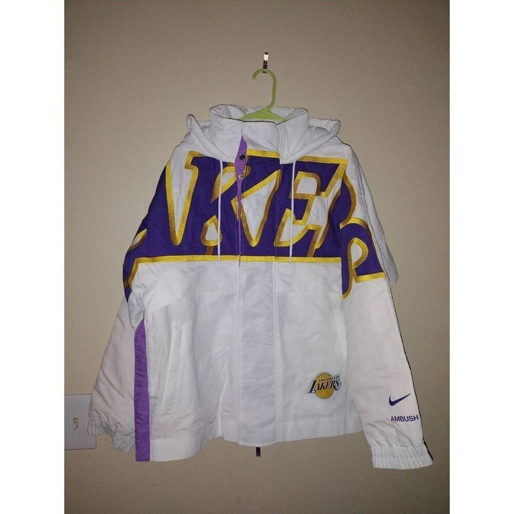 Nike Lakers X Ambush White and Purple Puffer Jacket